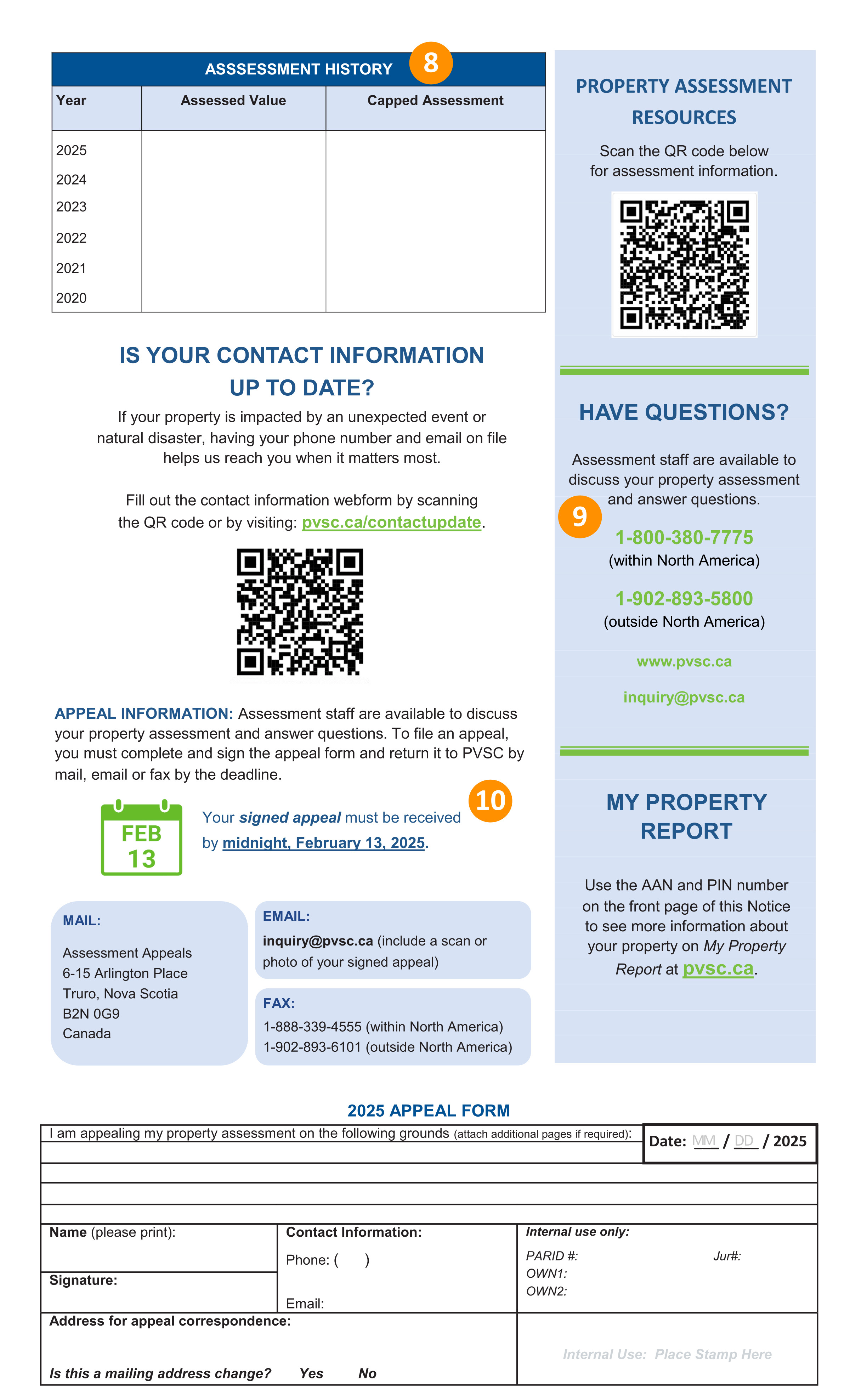 "Image of 2025 Assessment Notice Page 2"